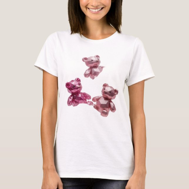 T-shirt Déclaration de design d'art abstrait argenté éléga (Devant)
