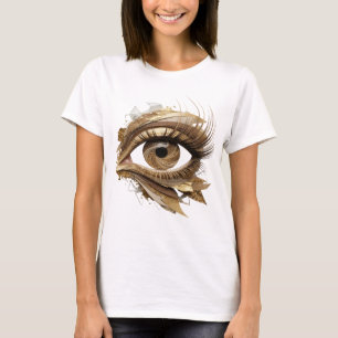 T-shirt Déclaration de design d'art abstrait en or accroch