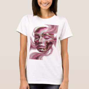 T-shirt Déclaration de design d'art abstrait Witty Gold