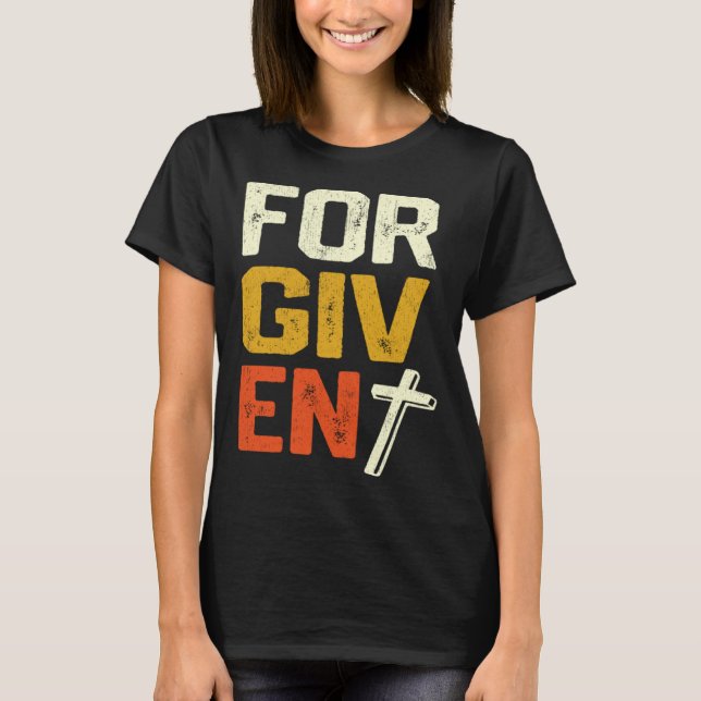 T-shirt Déclaration de foi chrétienne pardonnée (Devant)