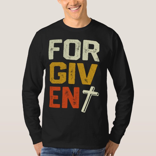 T-shirt Déclaration de foi chrétienne pardonnée (Devant)