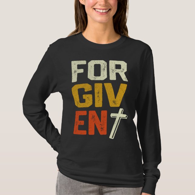 T-shirt Déclaration de foi chrétienne pardonnée (Devant)