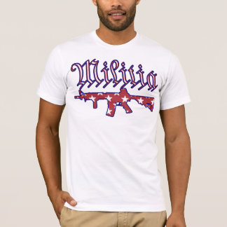 T-shirt Déclaration de Milice, Chemise Patriotique