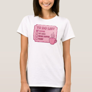 T-shirt Déclaration de style Cool Pink CAFE D'ABORD SAUVEZ