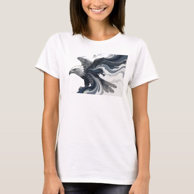 T-shirt Déclaration de style d'aigle abstrait or créatif (Devant)