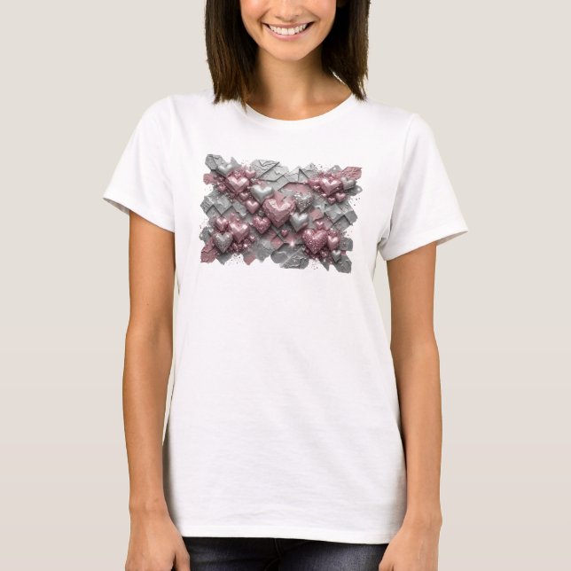 T-shirt Déclaration de tee-shirt d'art abstrait rouge dyna (Devant)
