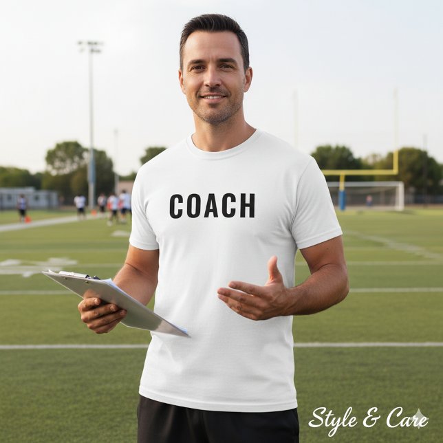 T-shirt Déclaration de texte COACH personnalisable (Customizable COACH Text Statement T-Shirt)