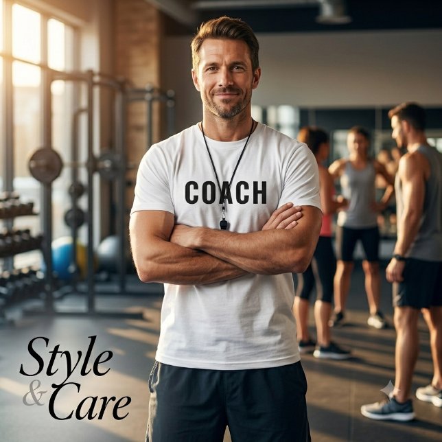 T-shirt Déclaration de texte COACH personnalisable (Customizable COACH Text Statement T-Shirt)