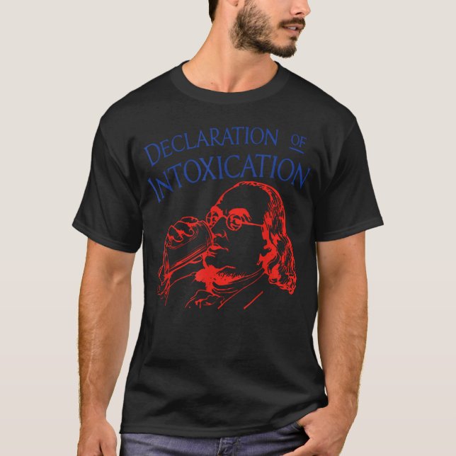 T-shirt Déclaration d'ébriété du 4 juillet de Funny Ben (Devant)