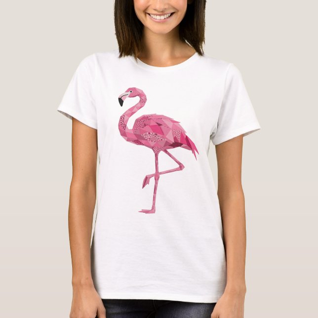 T-shirt Déclaration Design FLAMINGO Rose (Devant)