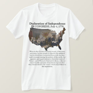 T-shirt Déclaration d'indépendance CONGRÈS, le 4 juillet 1