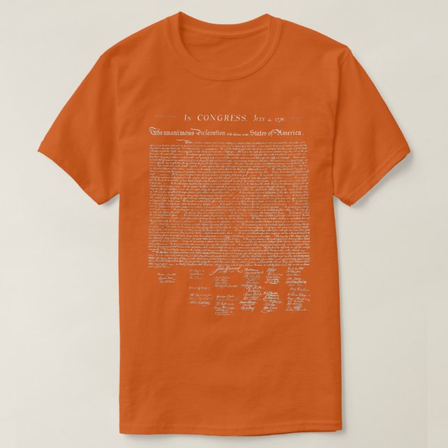 T-shirt Déclaration d'indépendance Texte intégral (Design devant)