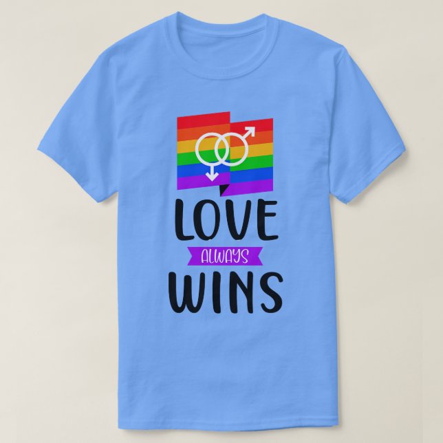 T-shirt Déclaration du gay pride L'amour gagne LGBT Dire l (Design devant)