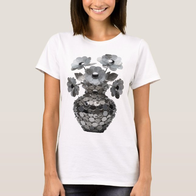 T-shirt Déclaration Gris ART ABSTRAIT Déclaration Design (Devant)