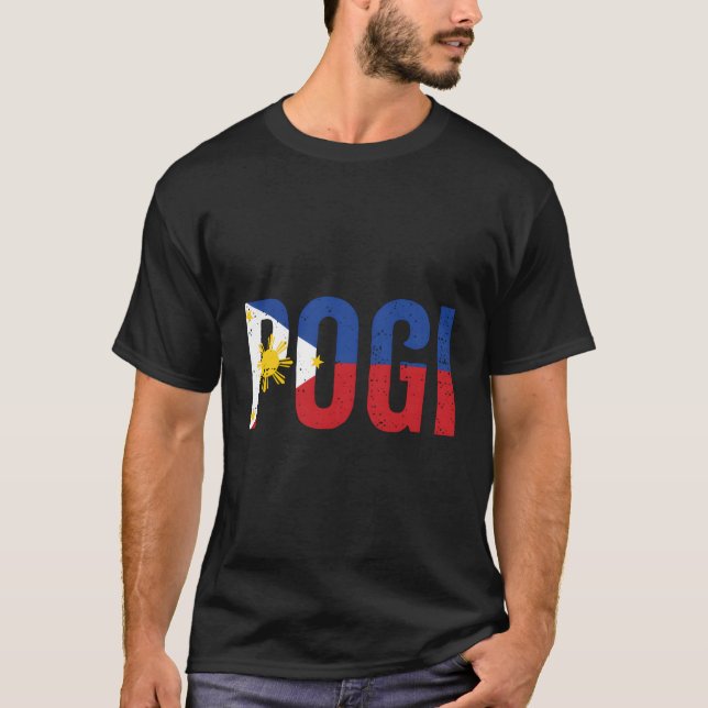 T-shirt Déclaration Hilarious Pogi Dans Le Drapeau Philipp (Devant)