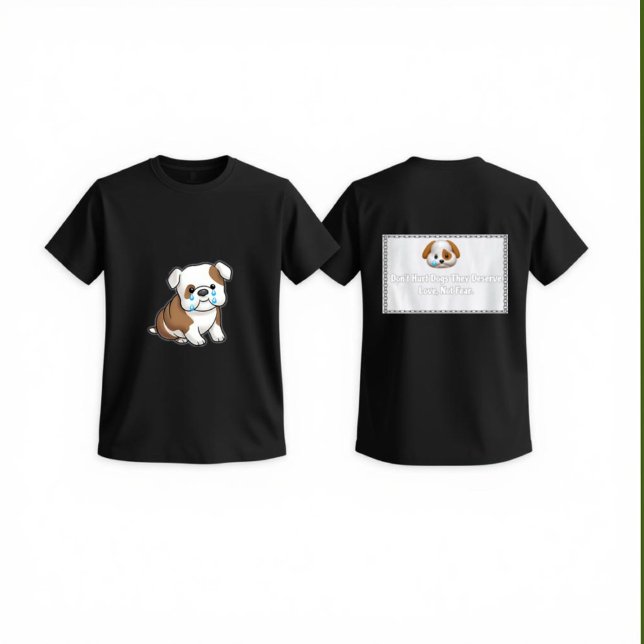 T-shirt Déclaration Ne Blessez Pas Les Chiens – Mo (Créateur téléchargé)