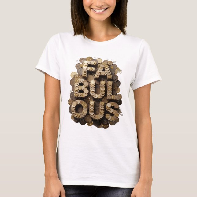 T-shirt Déclaration Or FABULEUX Imprimé (Devant)