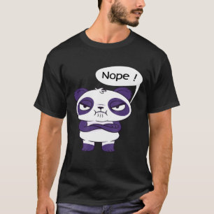 T-shirt Déclaration Panda I Nul Fun I Non Non Non