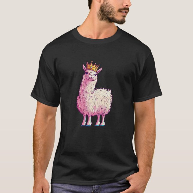 T-shirt Déclaration royale de lama avec une touche comique (Devant)