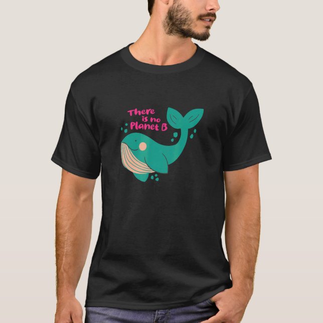 T-shirt Déclaration sur le changement climatique Il n'y a  (Devant)