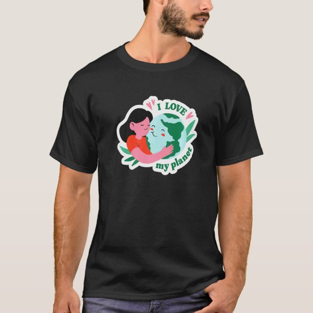 T-shirt Déclaration sur le changement climatique J'aime ma (Devant)