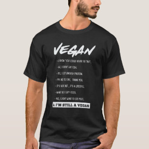 T-shirt Déclaration végane végétarien légumes nourriture b