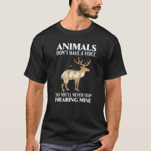 T-shirt Déclaration Végétalienne Végane Les Animaux N'ont 