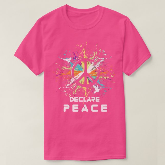 T-shirt Déclarer la paix (Design devant)