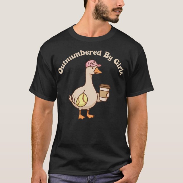 T-shirt Déclassée par les filles Mère Oie Softball Fête de (Devant)