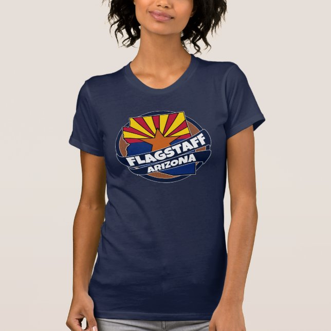 T-shirt d'éclat de drapeau de l'Arizona de hampe (Devant)
