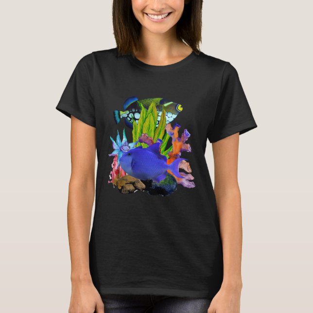 T-shirt Déclencheur Clown Poisson Trigger Aquarium d'eau d (Devant)