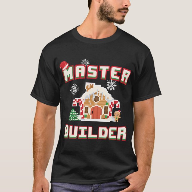 T-shirt Déco de construction de la maison de pain d'épice  (Devant)