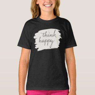 T-shirt Deco mou V pensent heureux