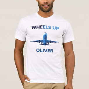 T-shirt Décollage d'aviation Wheels Up Minimaliste