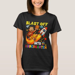 T-shirt Décollage de fusée à la maternelle drôle de retour