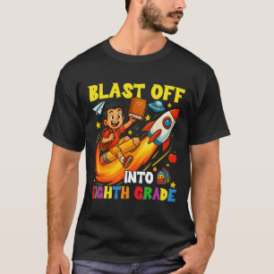 T-shirt Décollage de fusée en huitième année Drôle de rent