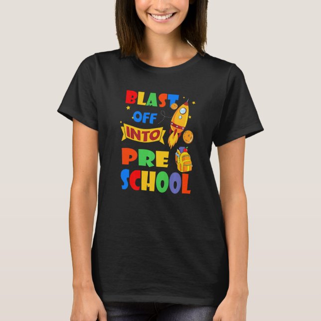 T-shirt Décoller dans la fusée de la maternelle Premier jo (Devant)
