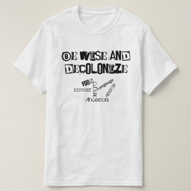 T-shirt Decolonize les chemises (Design devant)