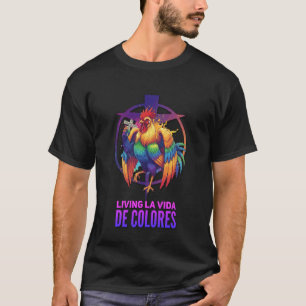 T-shirt DeColores Cursillo Coq Arc-en-ciel Catholique