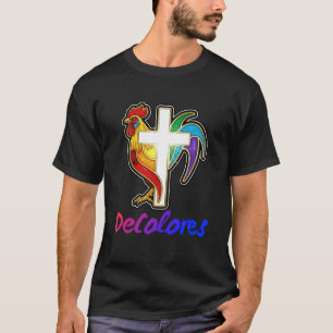 T-shirt DeColores Cursillo Rainbow Coq Catholique 1