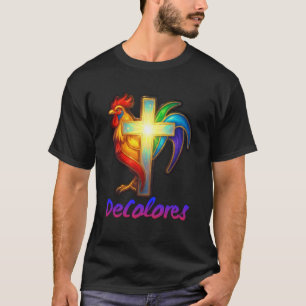 T-shirt DeColores Cursillo Rainbow Coq Catholique 1