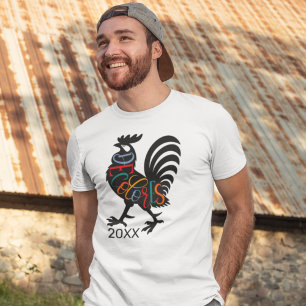 T-shirt DeColores Cursillo Rooster Noir Silhouette