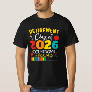 T-shirt Décompte de la retraite amusante d'enseignant de l
