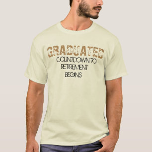 T-shirt Décompte des diplômes à la retraite amusant dip
