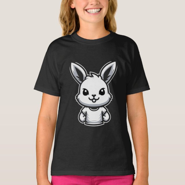 T-shirt décontracté Bunny Hop (Devant)