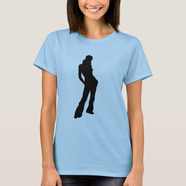 T-shirt décontractée fille Silhouette (Devant)
