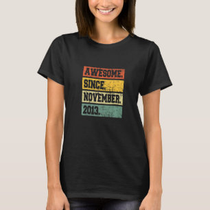 T-shirt Décor 9e Anniversaire 9 ans Awesome depuis Novem