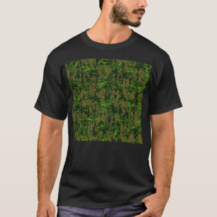 T-shirt Décor de Camouflage numérique de style Woodland