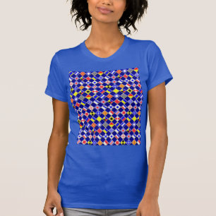 T-shirt Décor de l'effet 3D À damiers dalles de drapeau na
