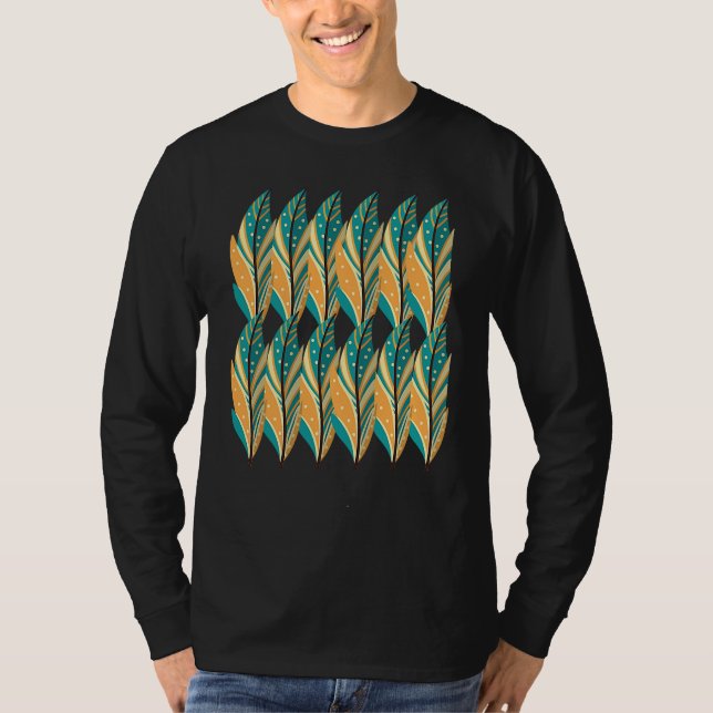 T-shirt Décor de plumes amérindiennes (Devant)